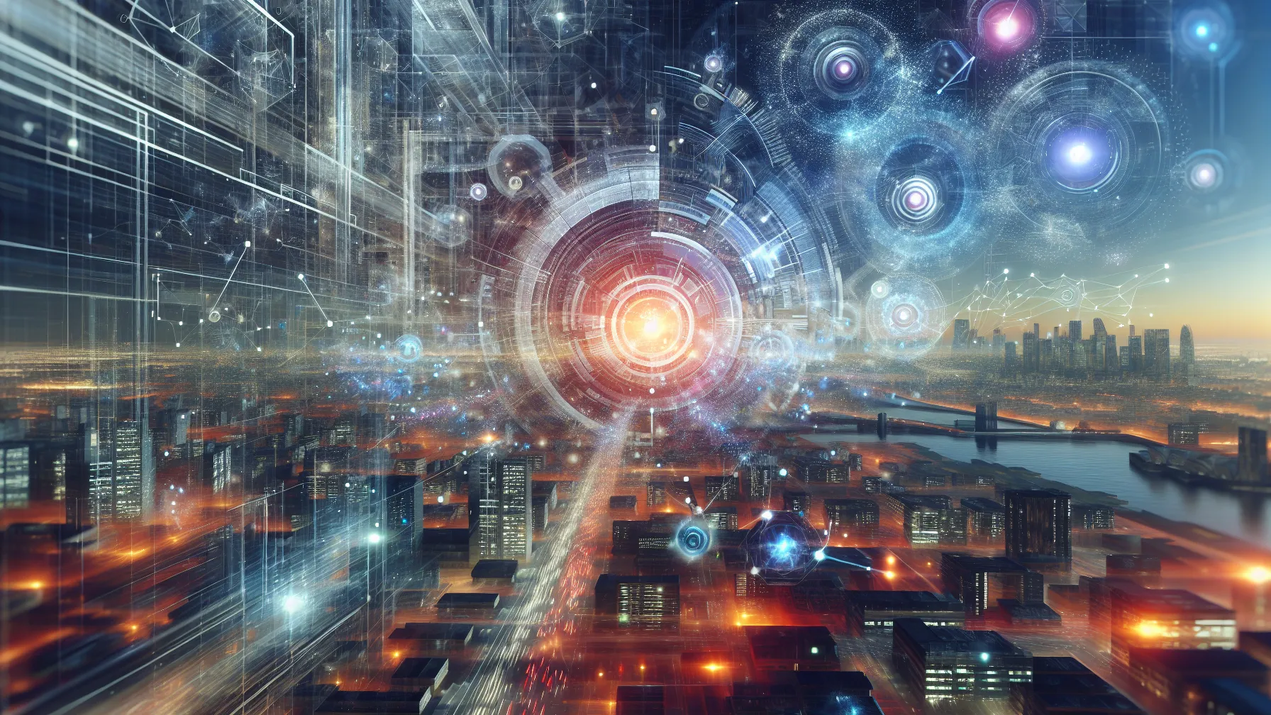 Futuristic Digital Ecosystem Modern digital graphic highlighting a futuristic view of the digital world through the synergy of Elon Musk-inspired projects and BounceBit technologies